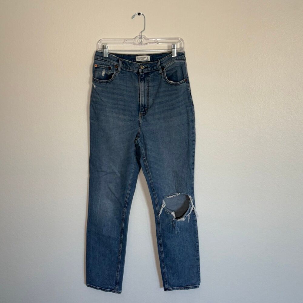 Abercrombie & Fitch The '90s Slim Straight Ultra High Rise Jeans 12/31R